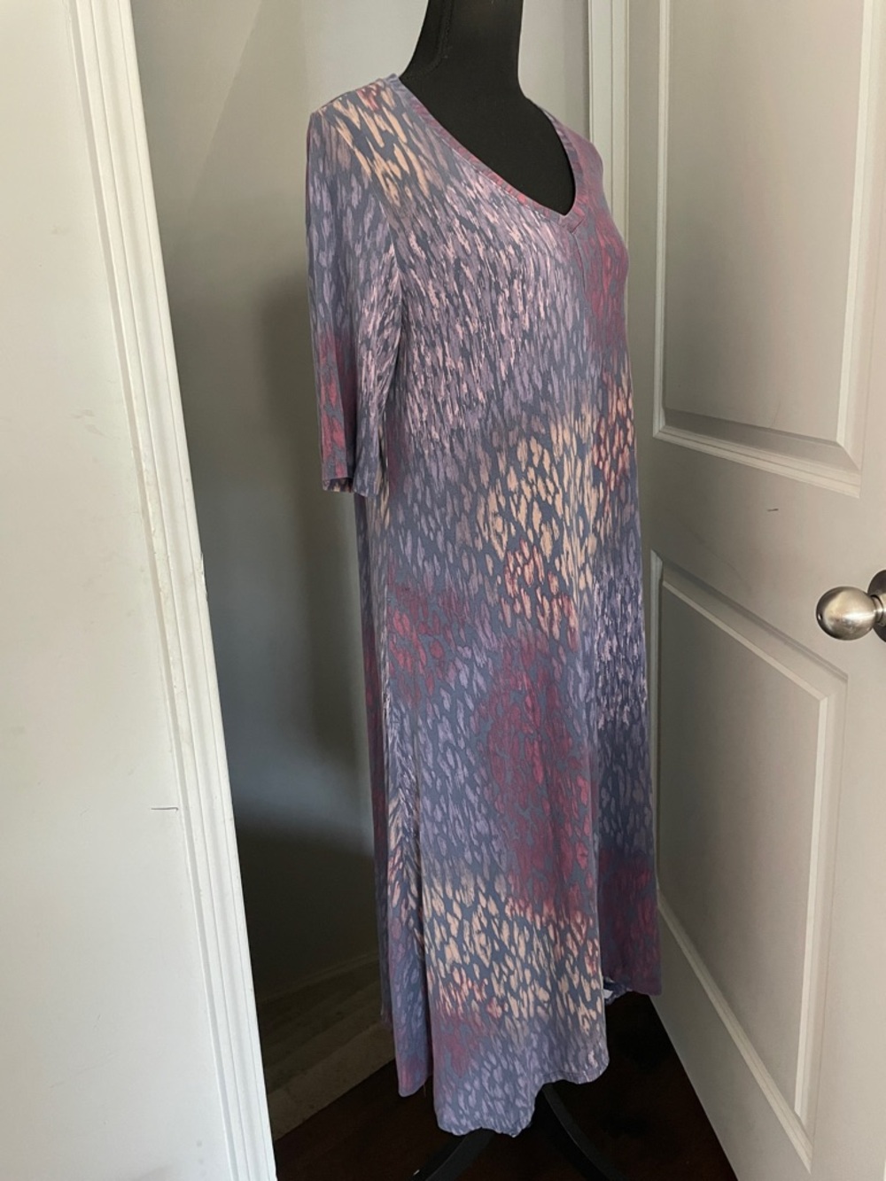 Bohemian Style Maxi Dress Animal-Tie-dye Vibes Abstract Relaxed Vacation Travel - Picture 4 of 13